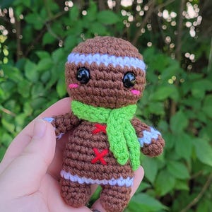 Gingerbread Man, Crochet Gingerbread Man, Crochet Cookie, Amugurumi Gingerbread