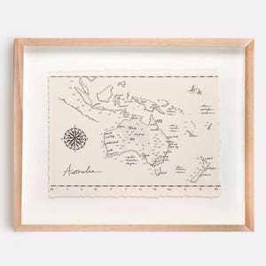 Australia Map Illustration Print