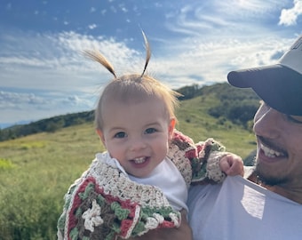 Cozy Fall Granny Square Cardigan for Toddler
