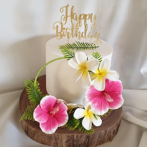 Hawaiian Flower Cakes