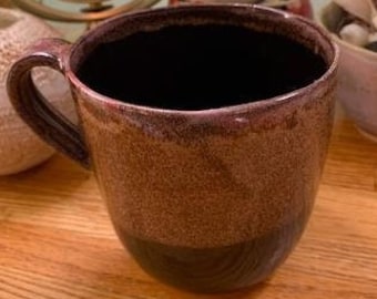 Big Ceramic Mug in Rich Earth Tones