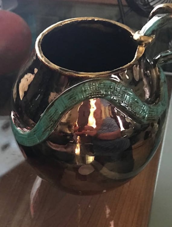 Gorgeous in Copper and Gold Decorative Jar