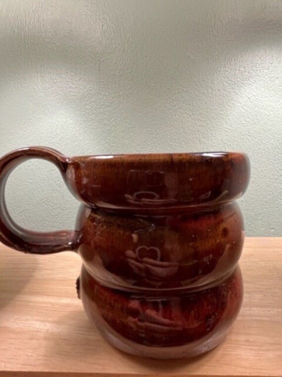 Tiered Ceramic Mug in Earthy Adobe Colors