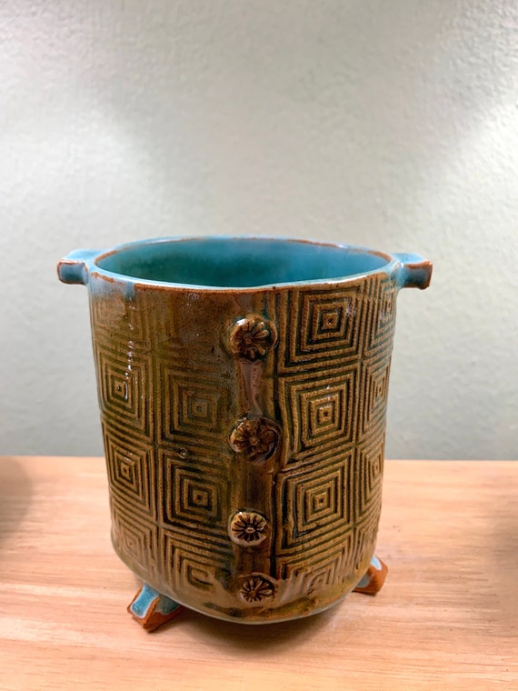 Wonderfully Detailed, Textured Ceramic Catch-All Jar