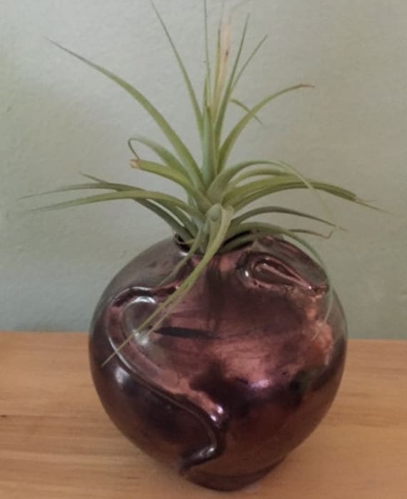 Charming Copper Ceramic Vase or Jar with Cork