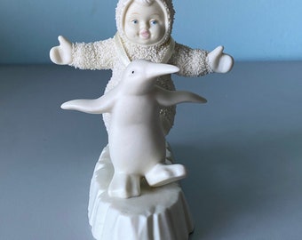 Snowbabies Perfect Balance/Vintage Snowbabies/Vintage Winter Figurine/Ready To Ship