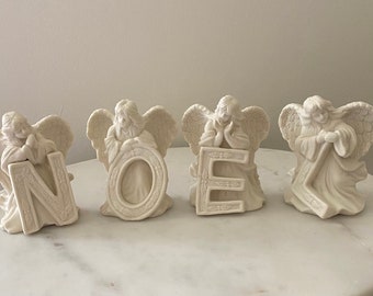 World Bazaars, Inc Set of Four NOEL Angels/Vintage/ Ready to Ship