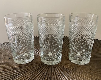 Vintage Highball Glasses by Cristal D'Arques Durand/Made in France/Set of Three/Ready to Ship