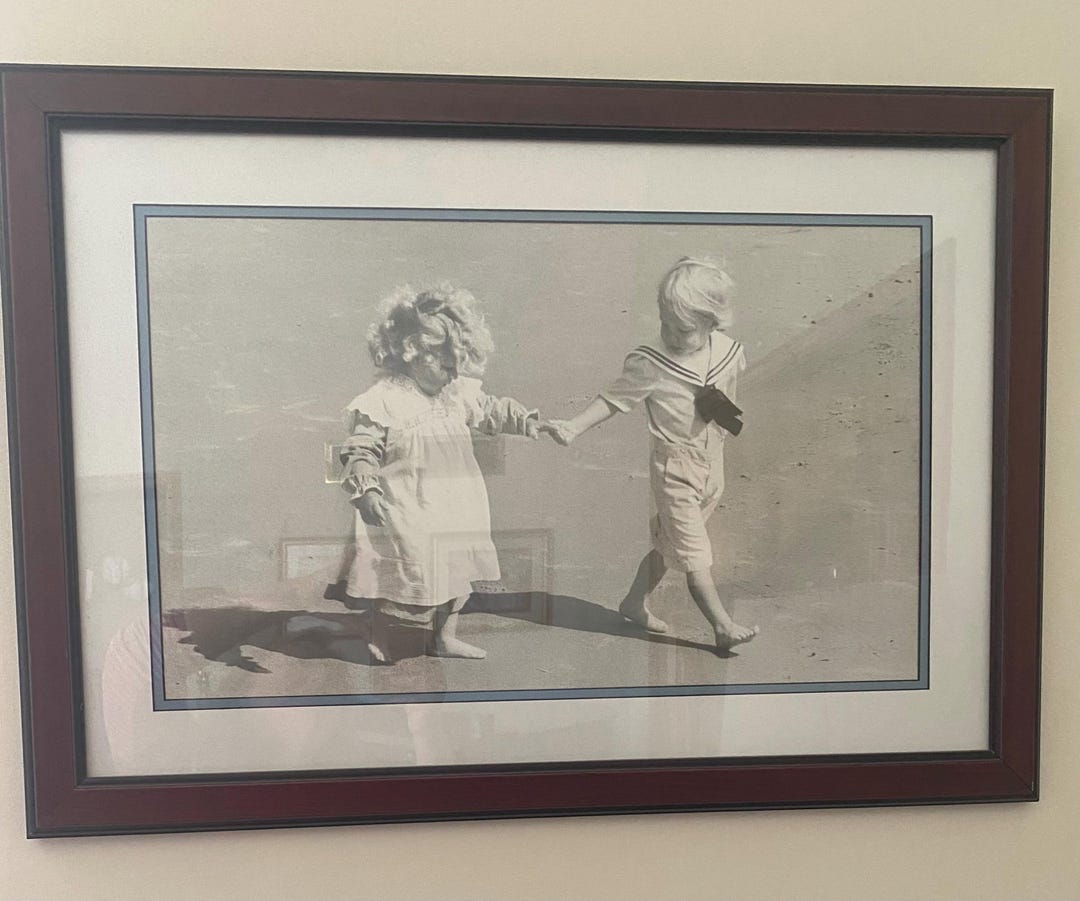 ベッツィー・キャメロン、Betsy Cameron Betsy Cameron “two Children on the Beach” Framed and Double Matted