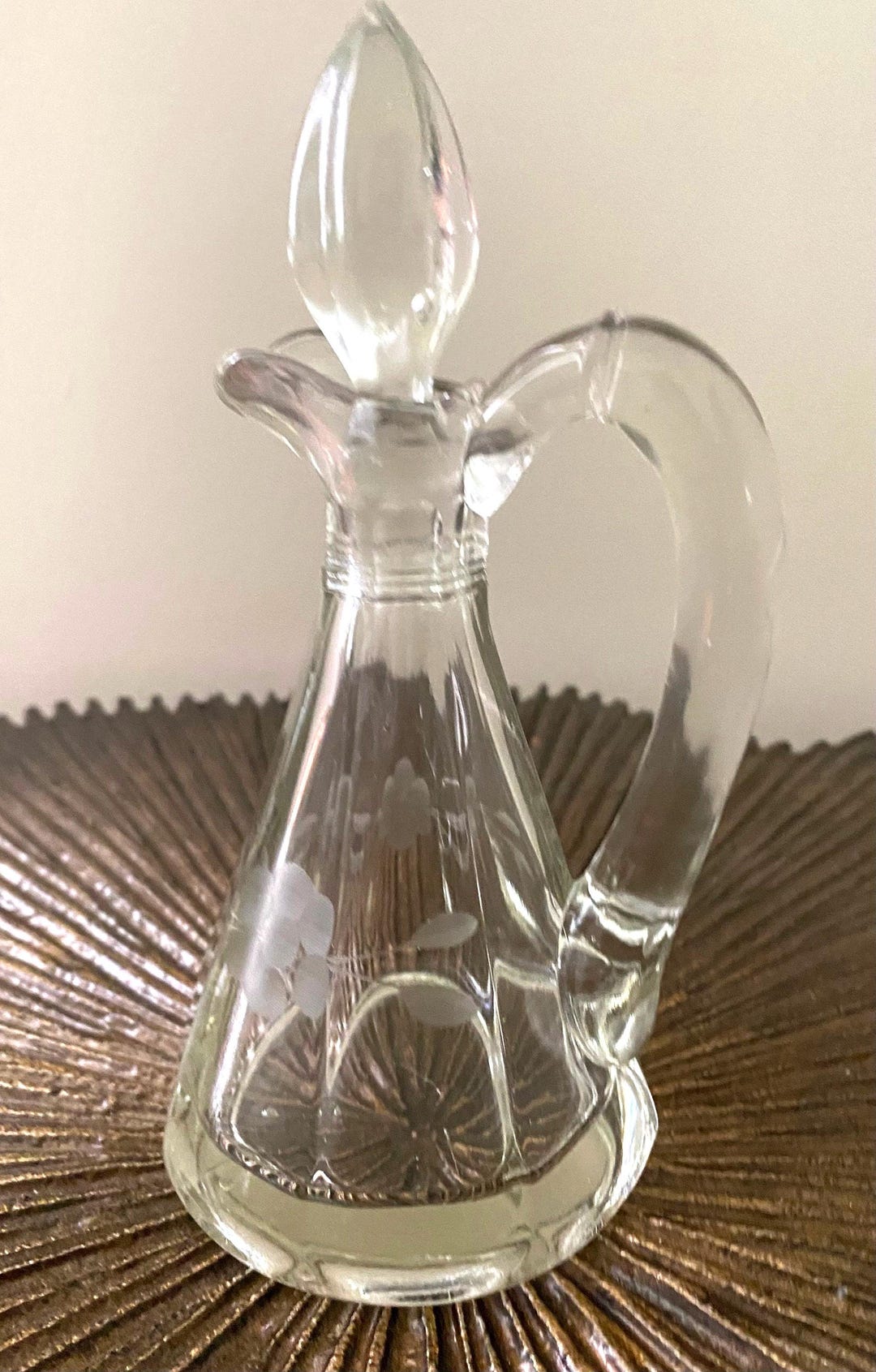 Vintage Glass Bottle/clear Glass/finial/ready to Ship - Etsy
