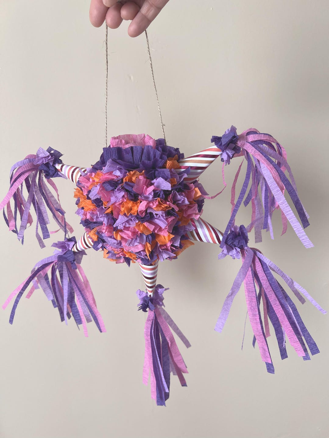 Hand Pinata Small Five Point Star Piñata, Hand Made, Traditional, Purple and Pink ...