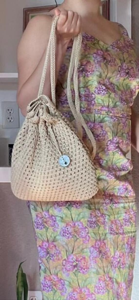 The Sak Crochet Drawstring Bag