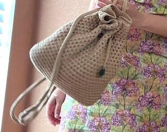 The Sak Crochet Beige Backpack Bag - Etsy display picture 1