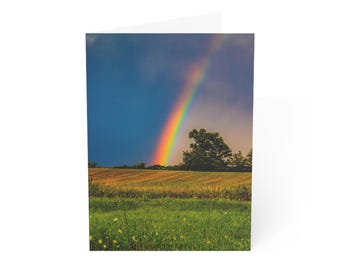 Arco-íris tempestuoso sobre o interior de Wisconsin - Cartões comemorativos (1, 10, 30 e 50 unidades)