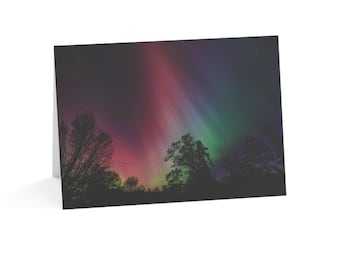 Cartões de felicitações da Aurora Boreal: Foto da Aurora Boreal, interior em branco