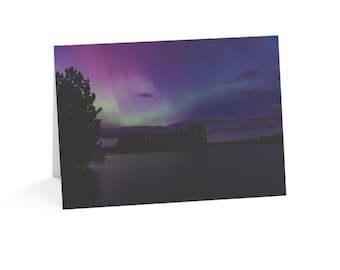 Cartões comemorativos Aurora Boreal: Design de céu etéreo