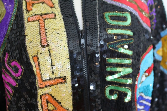 90s Sequin Bomber Jacket / 1996 Atlanta Olympics RARE by MODI