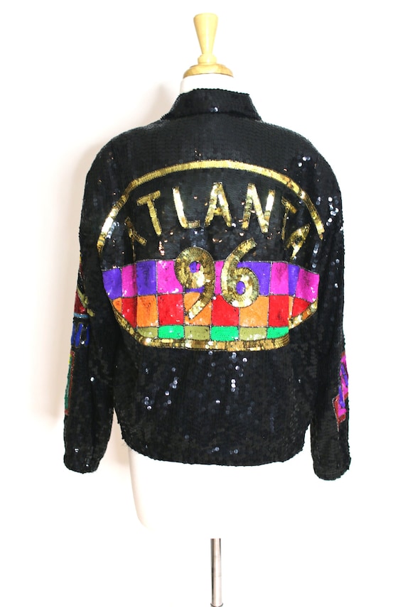 90s Sequin Bomber Jacket / 1996 Atlanta Olympics … - image 7