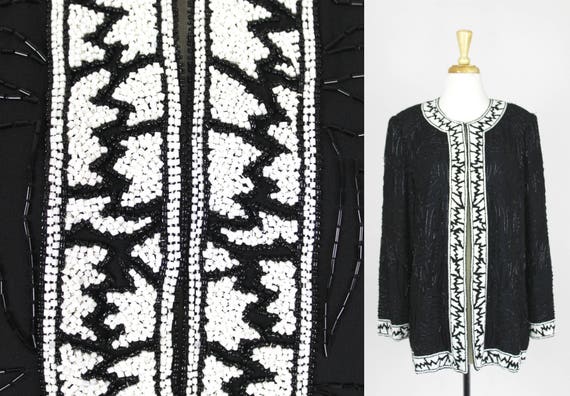 vintage plus size sequin jacket
