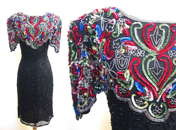 Sequin Dress - Vintage Medium Party - image 1