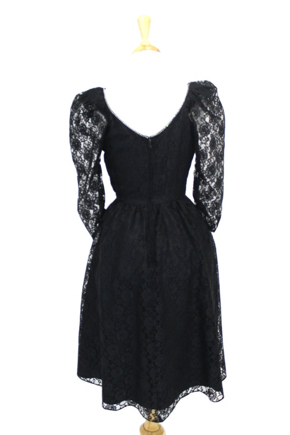 Black Lace Dress Rhinestones - image 5