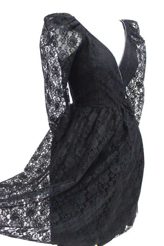 Black Lace Dress Rhinestones - image 4