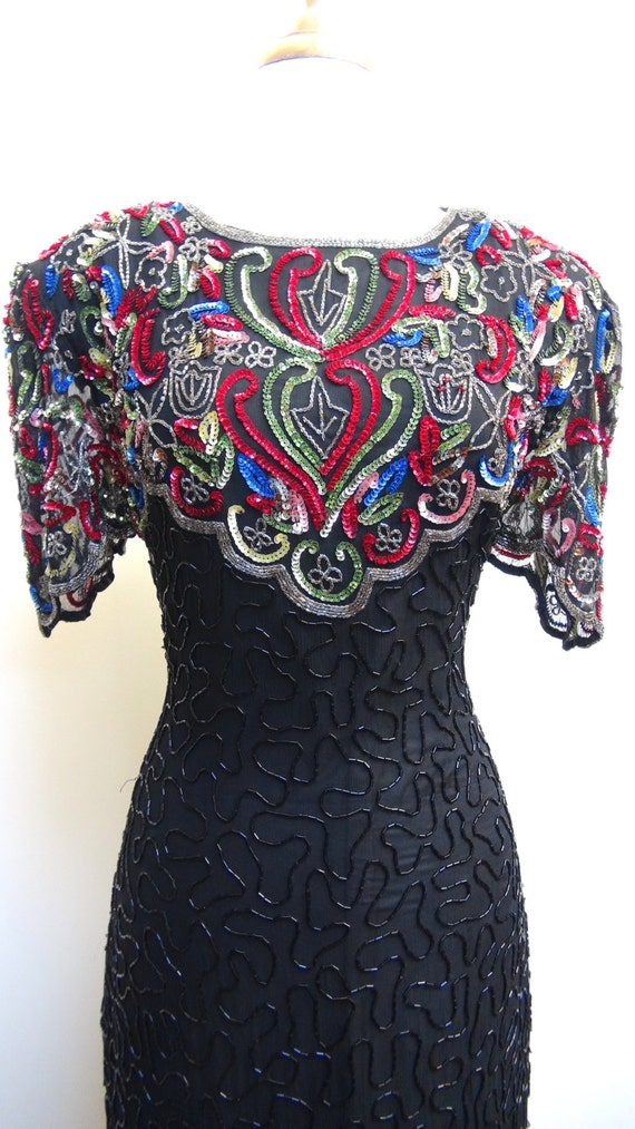 Sequin Dress - Vintage Medium Party - image 4
