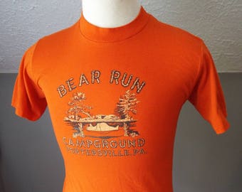 Vintage DEAD STOCK Short Sleeve Bear Run Campground T-Shirt by Collegiate Pacific
