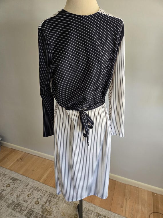 black white vertical striped dress Women Vintage and Cosplay Halloween Carnival Party Dresses Black Bowtie S : Clothing, Shoes & Jewelry 1 x Womens Dress Care Instructions Zedker Women's Casual Loose Vertical