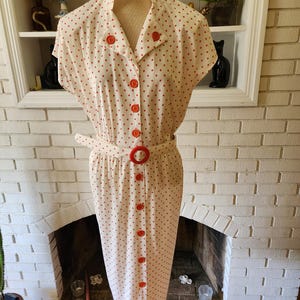 Vintage Sleeveless Polka Dot Dress