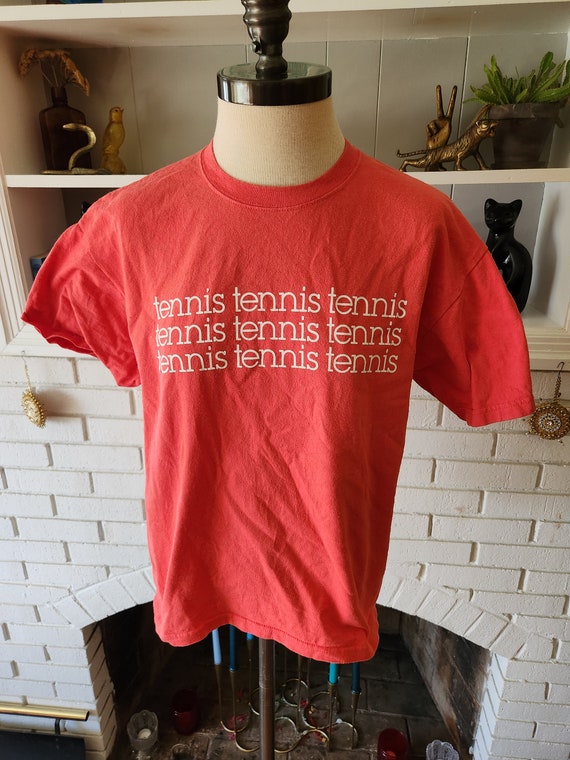 Vintage Red Tennis T Shirt by Lee Riders