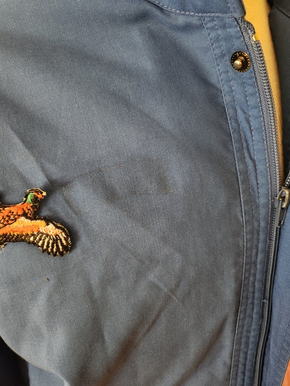 Vintage Blue Jacket With Bird Patches - image 2