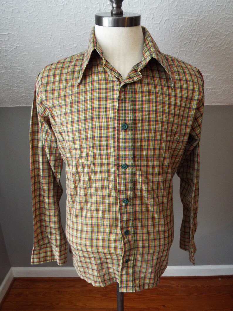 Vintage Long Sleeve Button Down Plaid Shirt by Bon Homme | Etsy