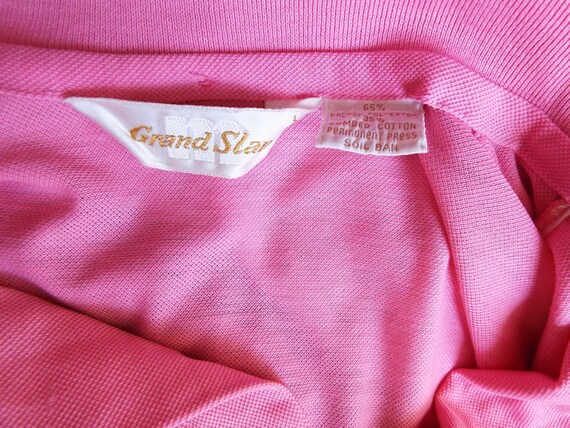 Vintage Short Sleeve Pink Polo Shirt by Munsingwe… - image 4