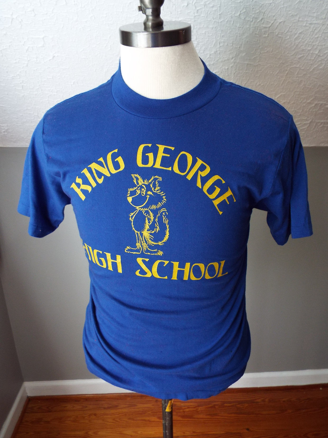★SATUR★ Clash Nostalgia Vintage Graphic Short Sleeve T-Shi Vintage DEAD STOCK Short Sleeve King George High School T
