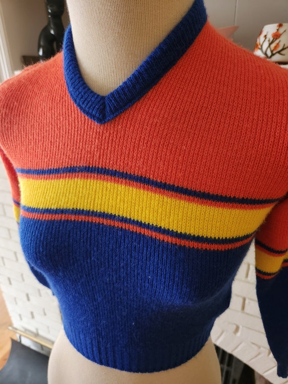 Vintage Child Size Striped Sweater by Donmoor - image 2