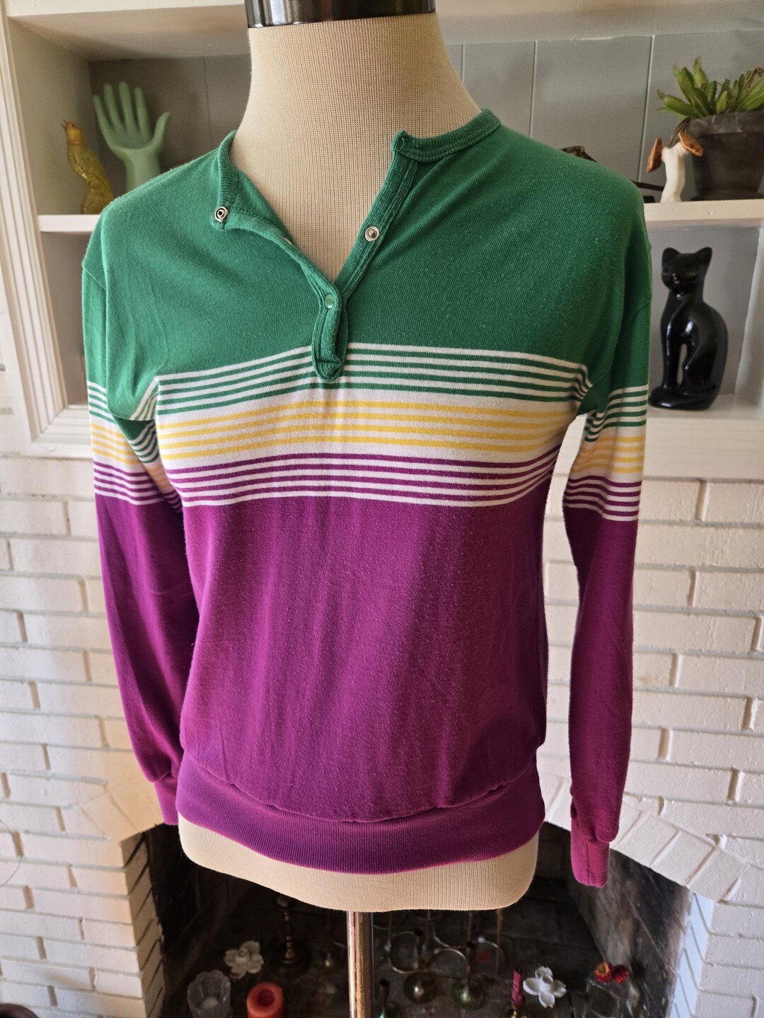 Vintage Long Sleeve Striped Shirt by Doggon'its - Etsy