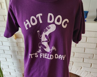 Vintage Hand Printed Field Day Tshirt by Screen Stars Best