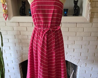 Vestido vintage de rayas sin mangas de Malouf