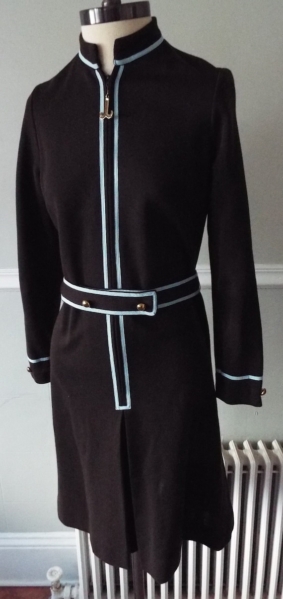 Vintage Long Sleeve Brown Dress - image 1