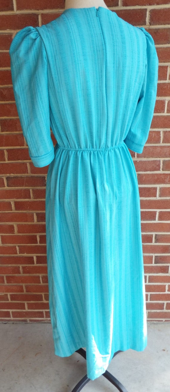 Vintage Turquoise Short Sleeve Dress - image 3