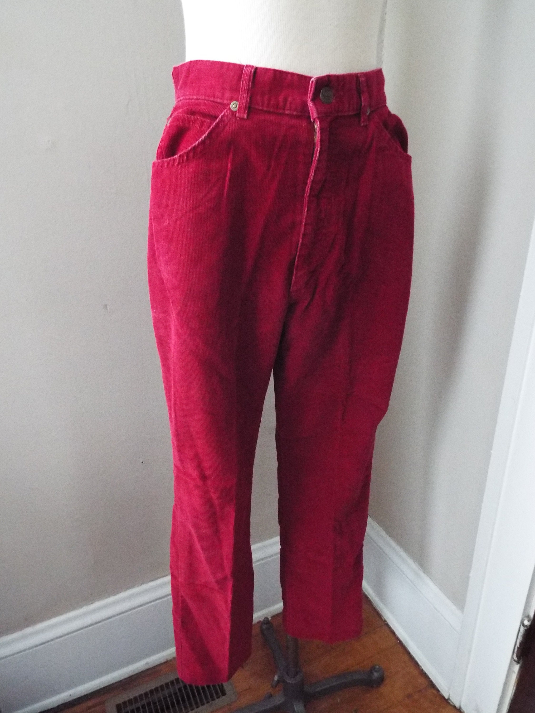 Red Hot Chili Mens Corduroy Pants Limited Edition Scarlet