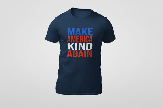 Make America Kind Again Crewneck Sweatshirts Patriotic Unisex Anti-Trump 