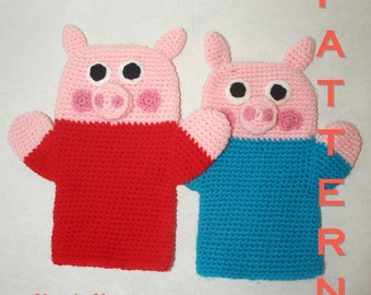 Peppa Pig Hand Puppet Crochet Pattern