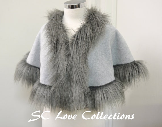 Only Beautiful Women Luxury Bridal Faux Fur Shawl Wraps Cloak Coat Sweater CapeFashion Ladies Fur
