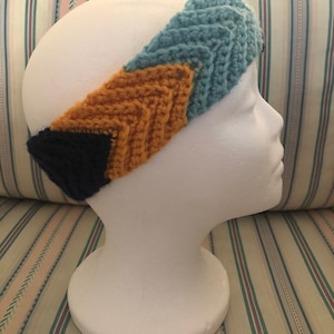 Chevron Ear Warmer crochet ear warmer for winter