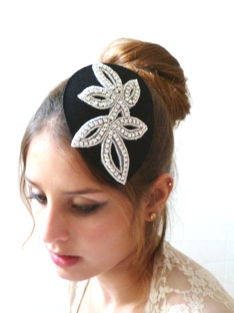 Wedding Hat Fascinator Black Bridal Hat rhinestone Wedding Hat crystal hat Embellishment wedding Hair accessories,bridal hair accessory