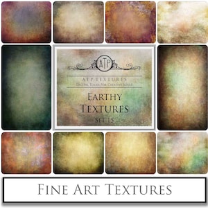 10 FINE ART TEXTUREN - Aardse Set 15, Fotografie Overlays, Scrapbooking Papier, Digitale Achtergrond, Photoshop Grafische Activa