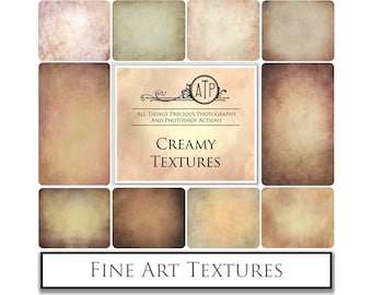 10 Fine Art TEXTURES CREAMY Set 1 / Photoshop Overlays, Digital Background, Scrapbooking Paper