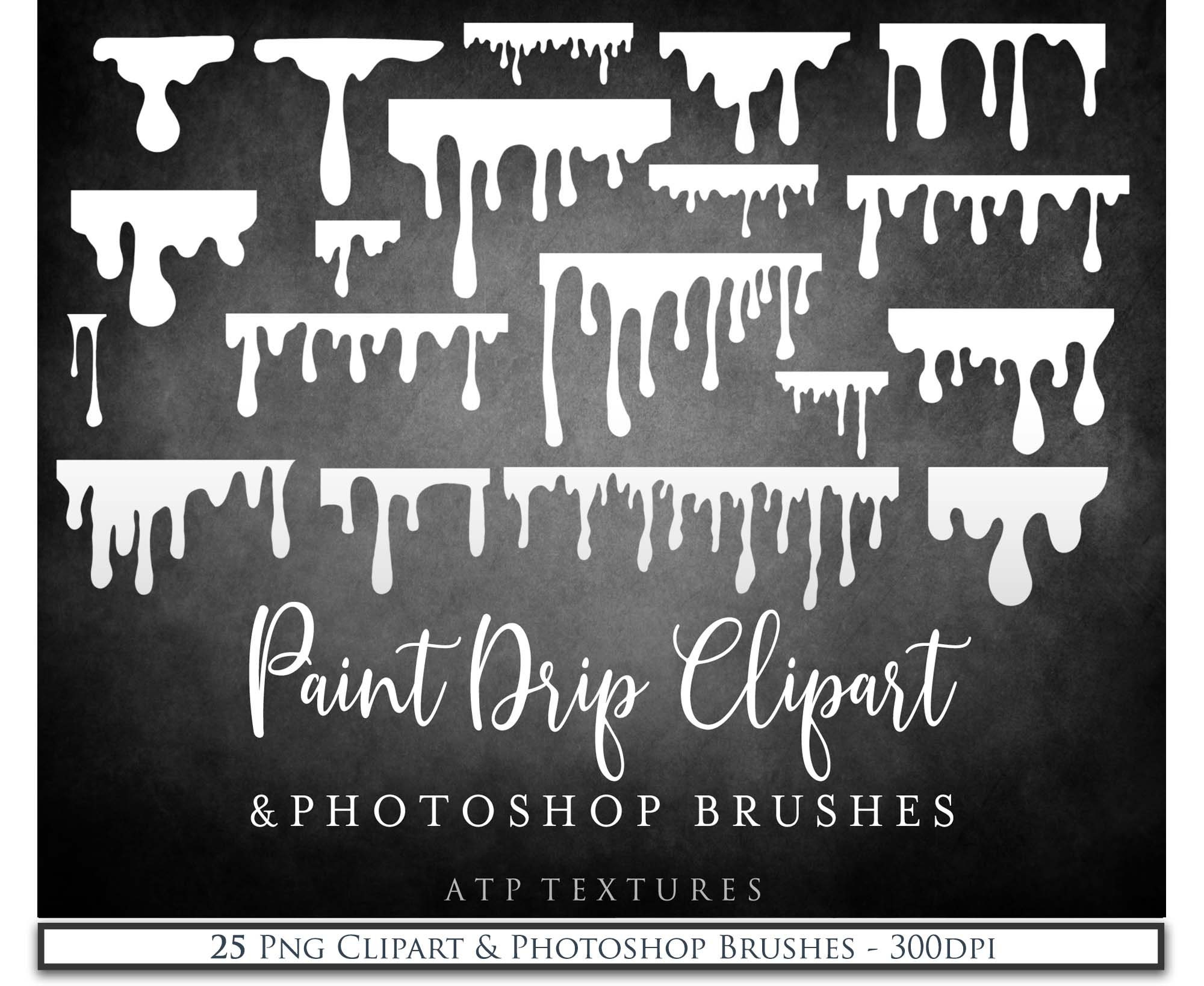 25 Png Clipart PAINT DRIP BRUSHES / Photography Etsy Australia